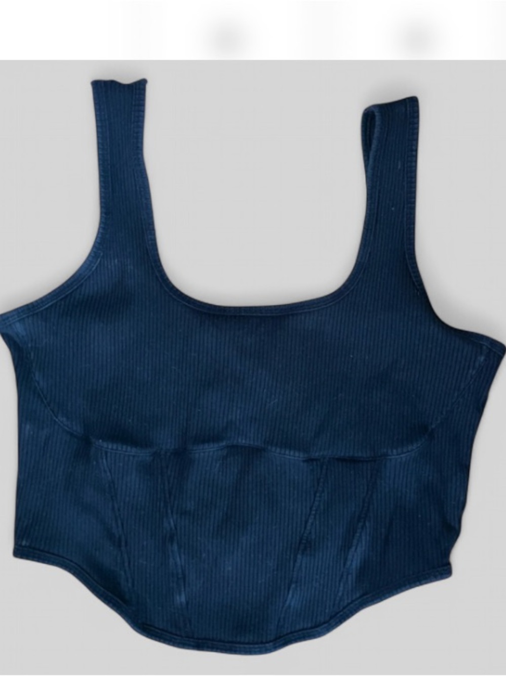 Victoria’s Secret PINK ribbed tank black cropped Women’s Sz XXL